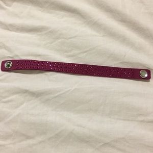Swarovski Crystal Suede Purple Wrap Bracelet
